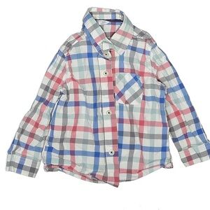 Baby Boden cotton button down boys plaid Shirt (size 12-18 months)